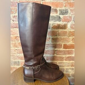 Essex Lane Brown Leather Knee-High Riding Boots - Size 7 1/2